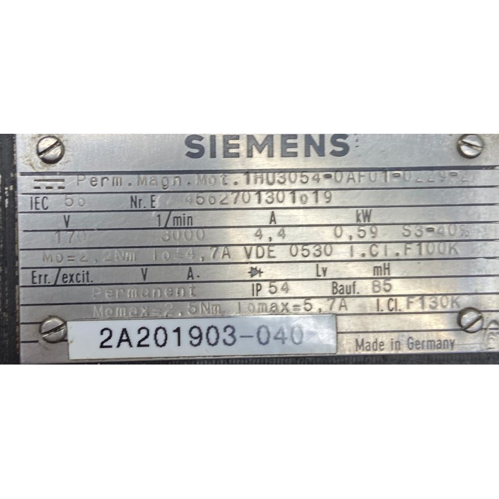 Moteur SIEMENS 1HU3054-0AF01-0ZZ9-Z