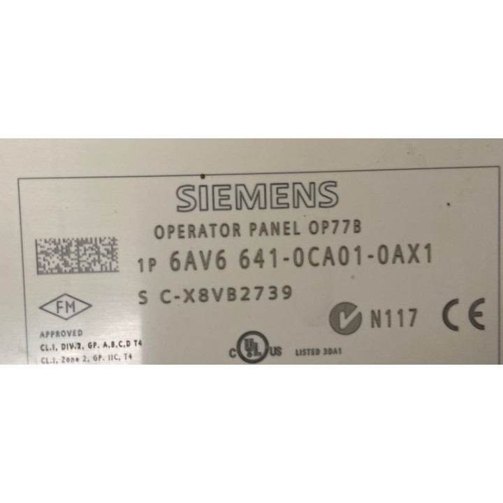 SIEMENS OP77B SIEMENS 6AV6641-0CA01-0AX1 SIEMENS 6AV6 641-0CA01-0AX1