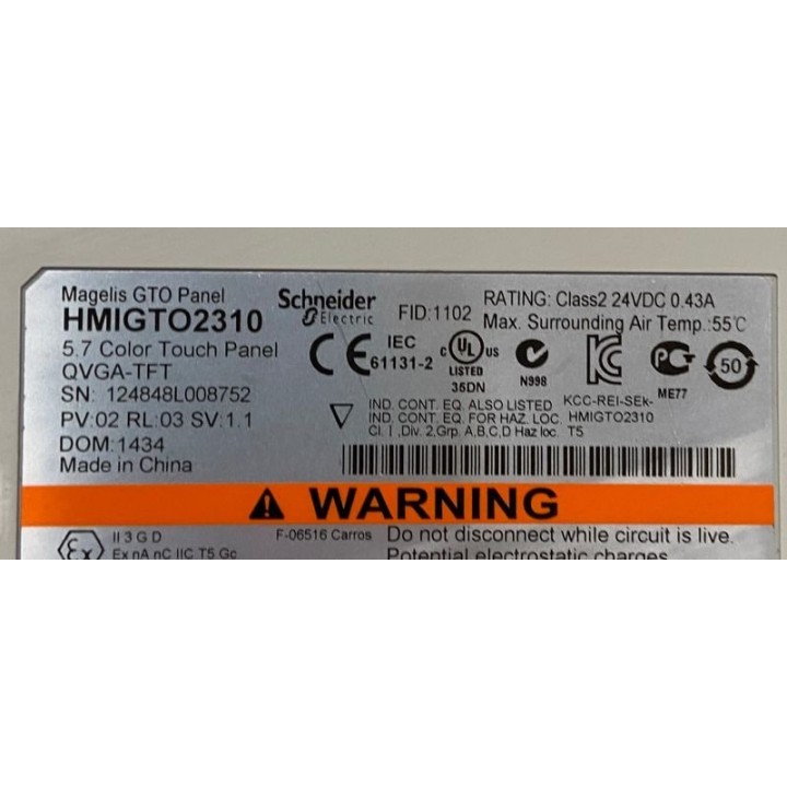 MAGELIS GTO panel SCHNEIDER HMIGTO2310 5.7 color touch panel