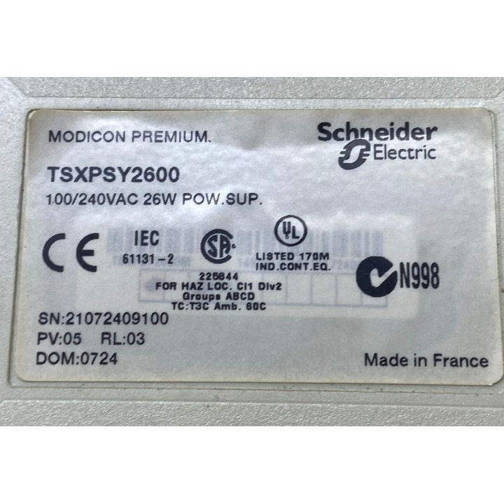 SCHNEIDER TSXPSY2600