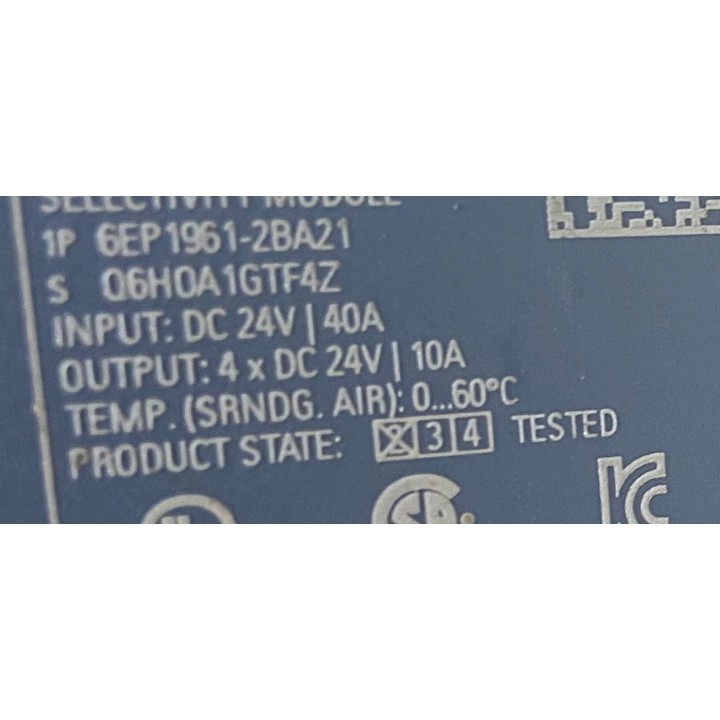 SITOP PSE200U SELECTIVITY MODULE SIEMENS 6EP1961-2BA21