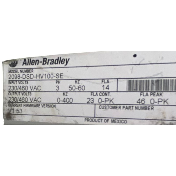 Allen Bradley 2098-DSD-HV100-SE
