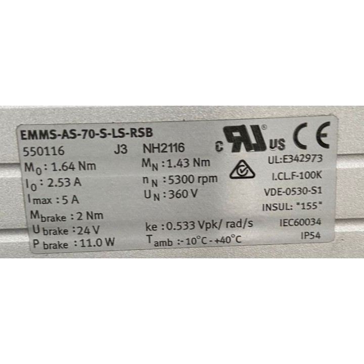Moteur FESTO EMMS-AS-70-S-LS-RSB