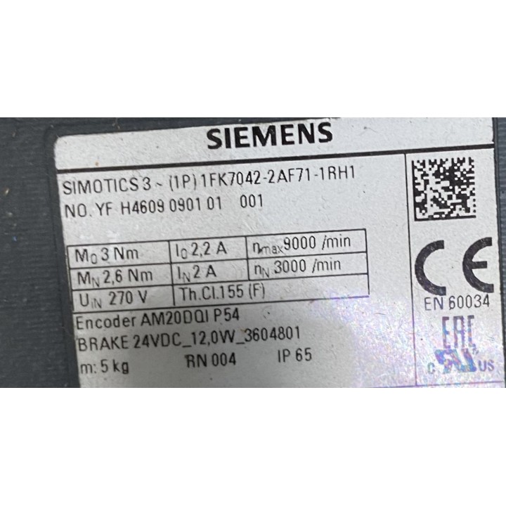 SIMOTICS 3 SIEMENS 1FK7042-2AF71-1RH1