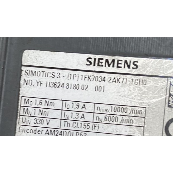 SIMOTICS 3 moteur SIEMENS 1FK7034-2AK71-1CH0