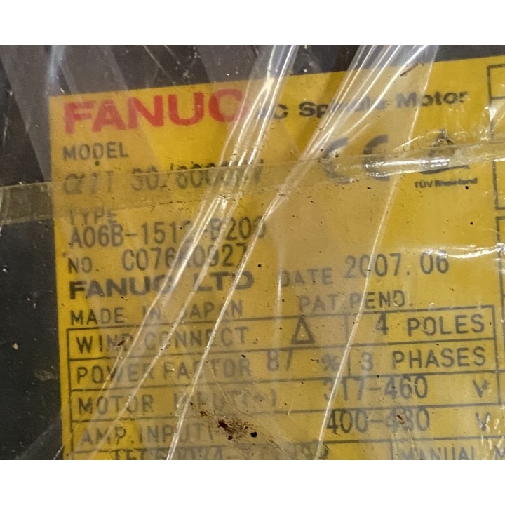 Moteur de broche FANUC A06B-1512-B200