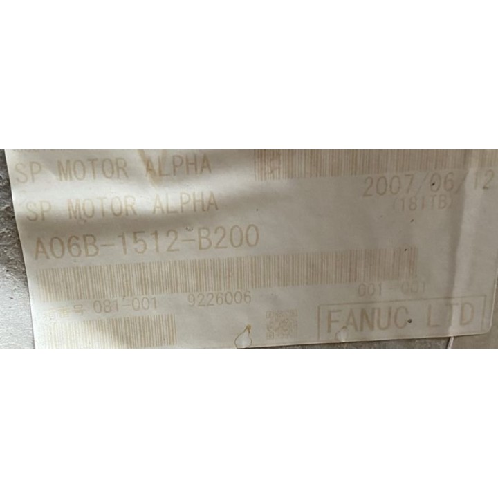 Moteur de broche FANUC A06B-1512-B200