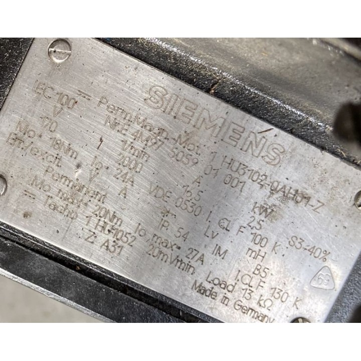 Permanent magn. motor SIEMENS 1HU3102-0AH01-Z ZA31