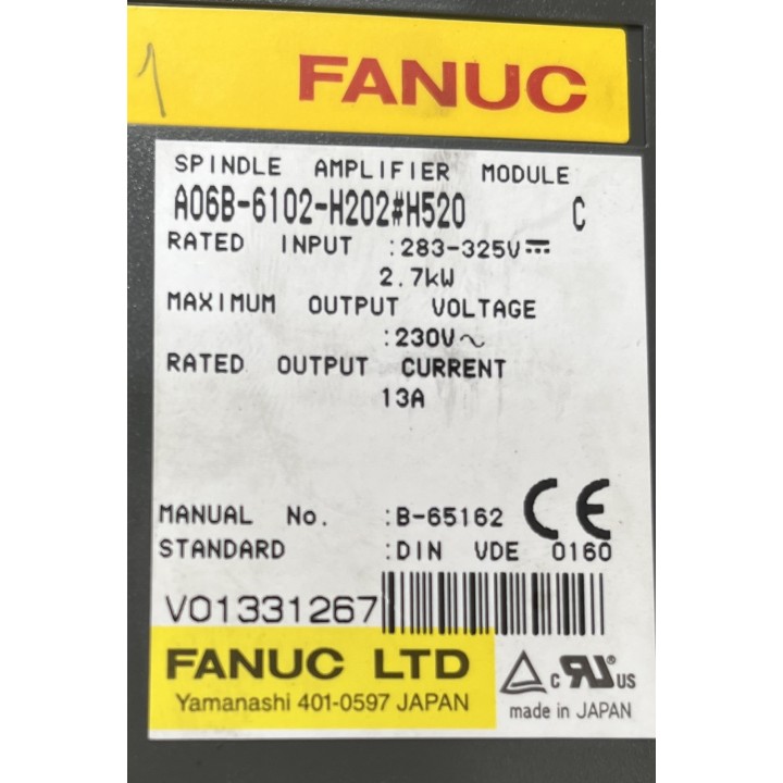 FANUC A06B-6102-H202 H520