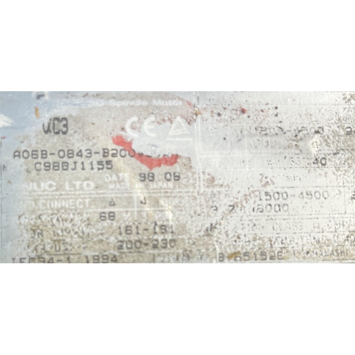 Moteur de broche FANUC A06B-0843-B200