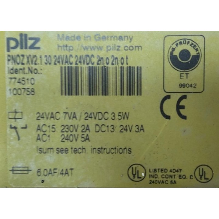 PNOZ XV2.1 30 24VAC 24VDC PILZ 774510