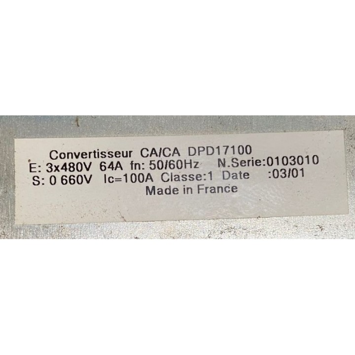 DIGIVEX Convertisseur CA/CA PARVEX DPD1700 avec carte PARVEX SS6609C
