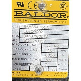 Moteur BALDOR BSM63A-150AI