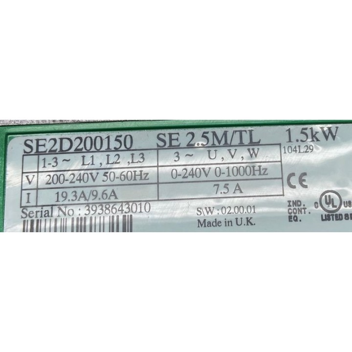 Variateur DIGIDRIVE 1,5kW LEROY SOMER SE2D200150