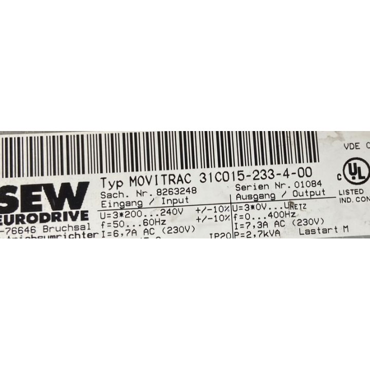 Variateur SEW MOVITRAC 31C015-233-4-00