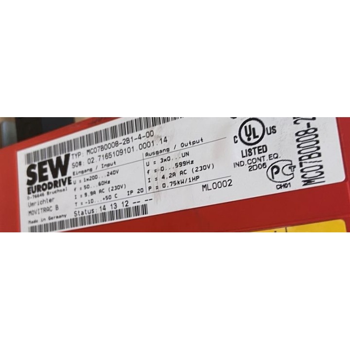 Variateur SEW MC07B0008-2B1-4-00