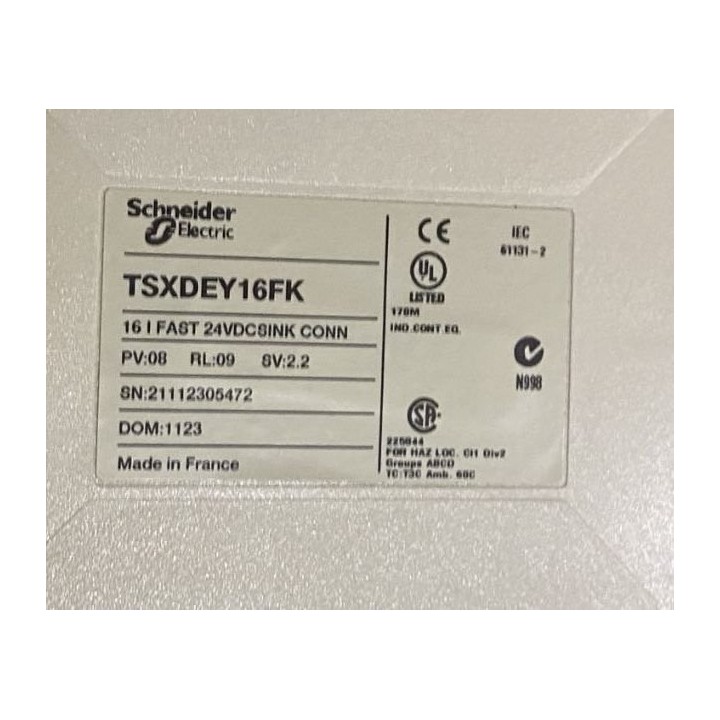 Carte 16IFAST 24VDCSINK CONN SCHNEIDER TSXDEY16FK