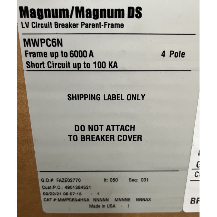 Circuit breaker EATON MWPC6N FAZE02770