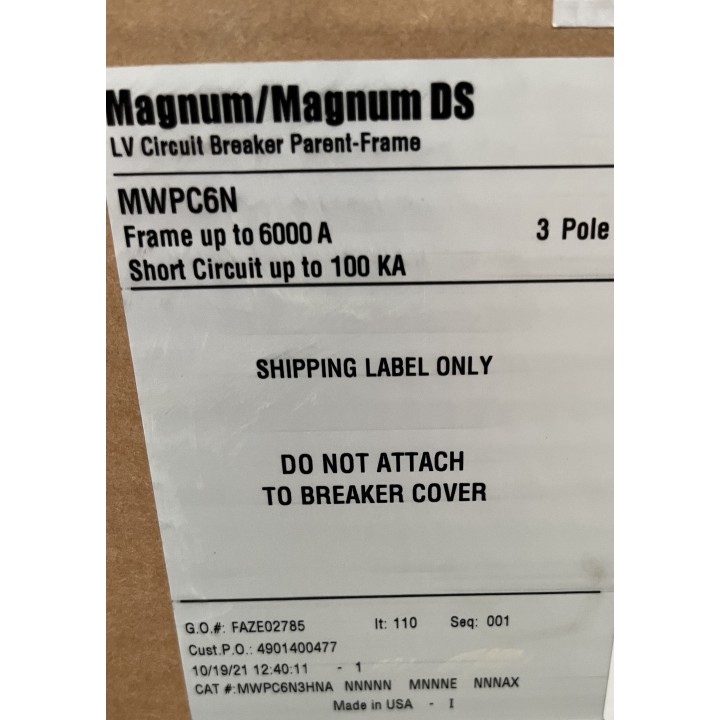 Circuit breaker EATON MWPC6N FAZE02785