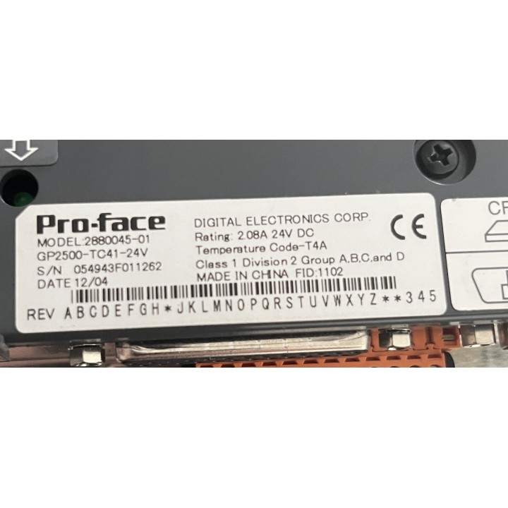 Pupitre PRO-FACE GP2500-TC41-24V Model 2880045-01