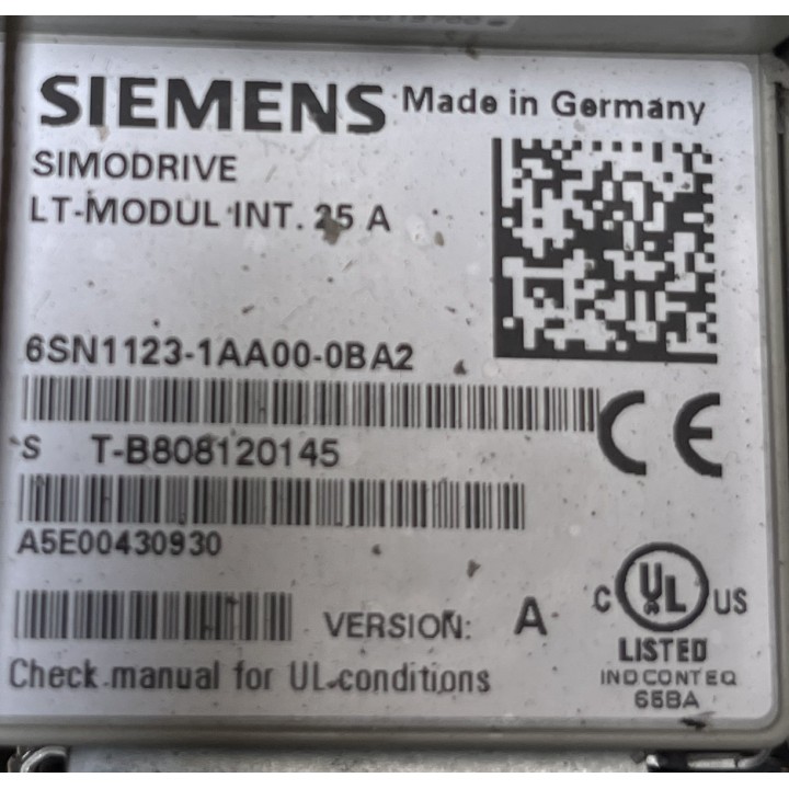 SIEMENS 6SN1123-1AA00-0BA2 LT MODUL 25A