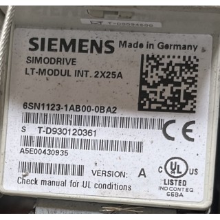 Carte Siemens 6SN1123-1AB00-0BA2  2X25A Version A
