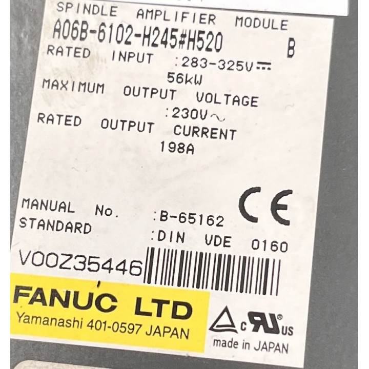 SPINDLE AMPLIFIER A06B-6102-H245