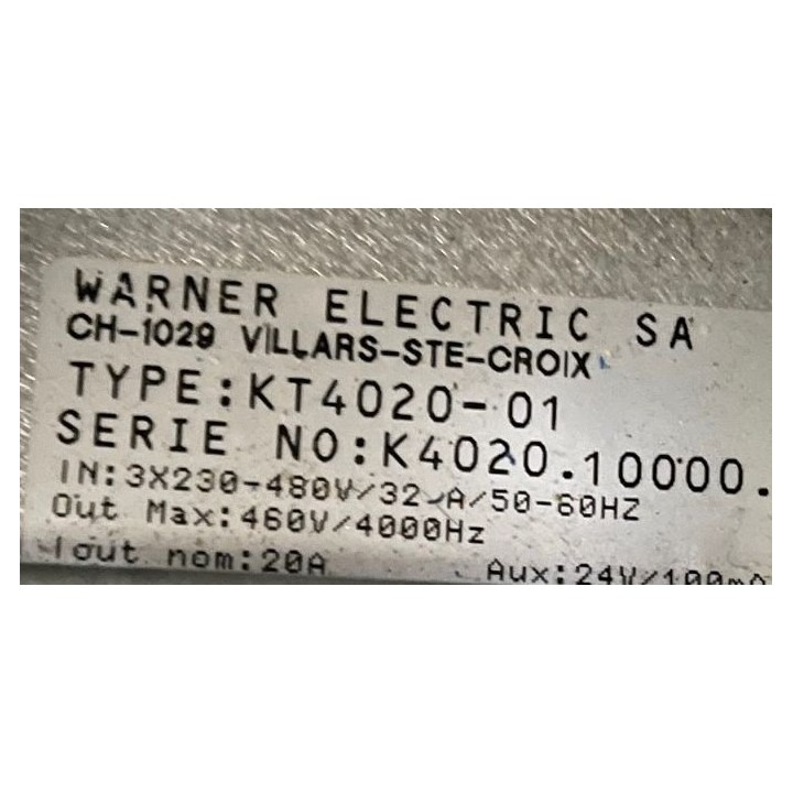 Variateur K 4000 WARNER ELECTRIC KT4020-01