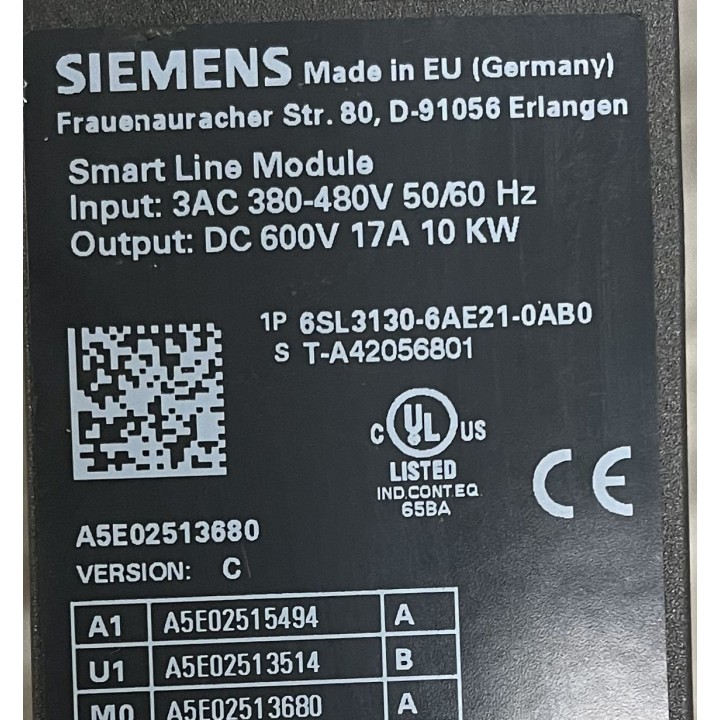 Smart Line Module SIEMENS 6SL3130-6AE21-0AB0