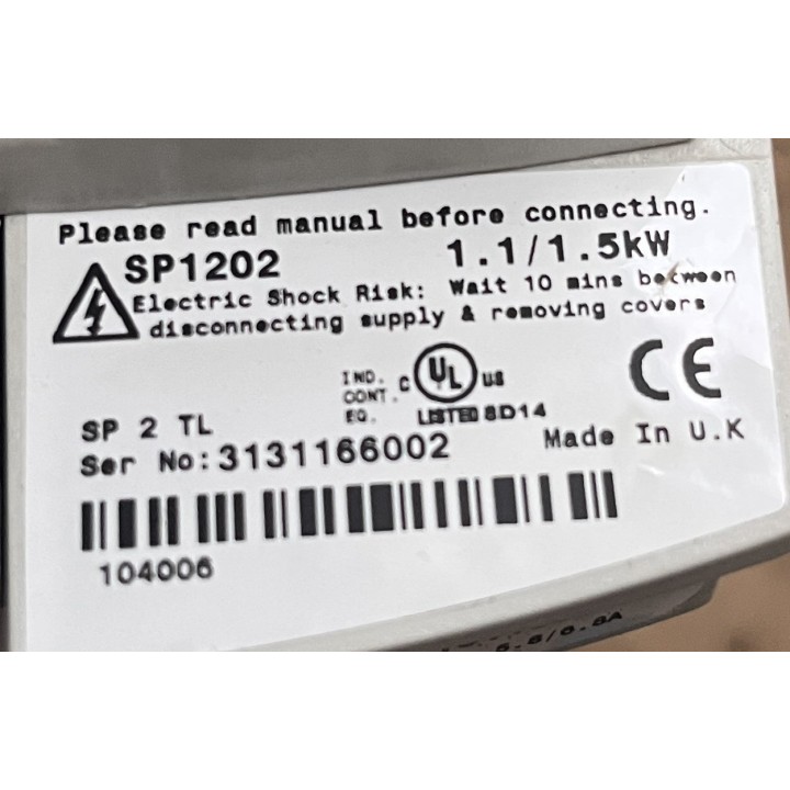 Variateur Leroy Somer UNIDRIVE SP1202 1,5KW