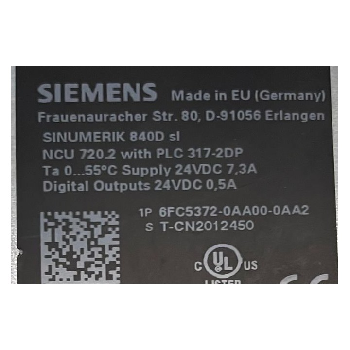 SIEMENS 840D sl NCU 720.2 SIEMENS 6FC5372-0AA00-0AA2