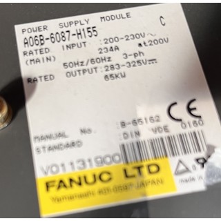 FANUC A06B-6087-H155 Alimentation Alpha PSM-55 65KW