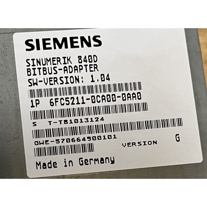 SINUMERIK 840D BITBUS-ADAPTER SIEMENS 6FC5211-0CA00-0AA0