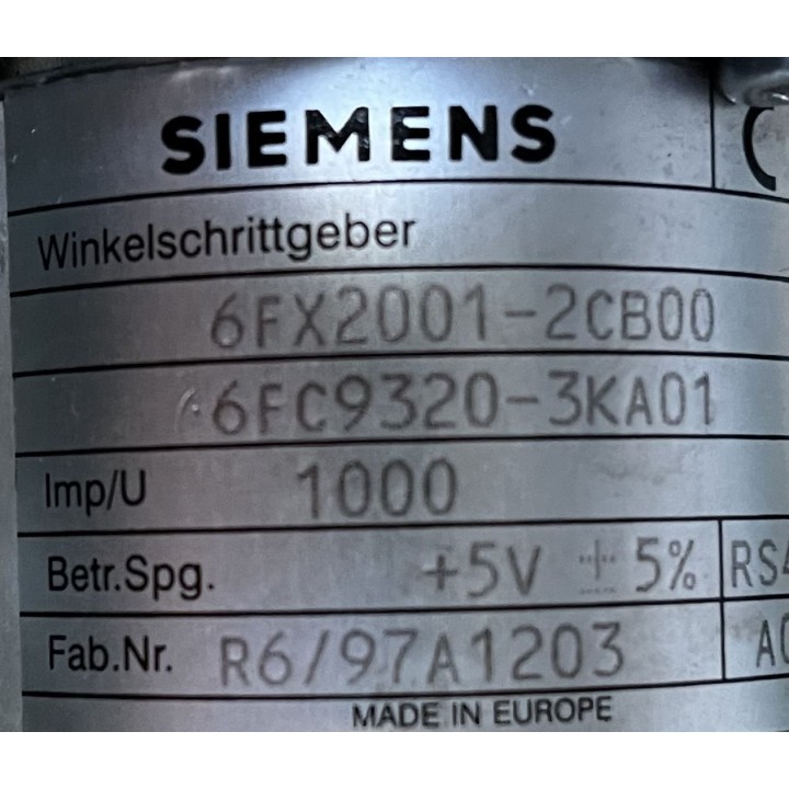 Moteur SIEMENS 1FT5066-0AG71-1-Z Z: G45G51K04K18K42 avec codeur SIEMENS 6FX2001-2CB00