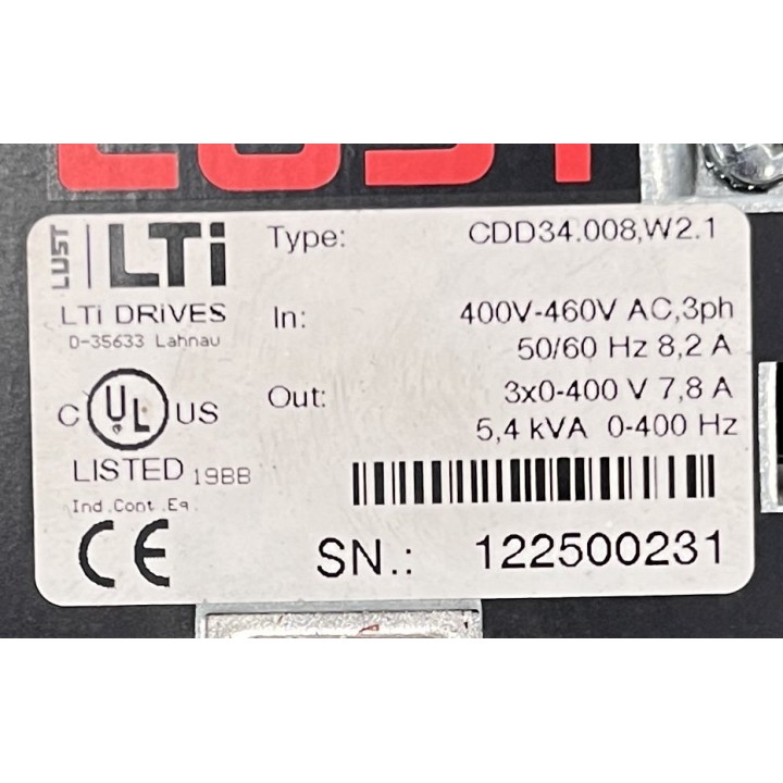 Servo Drive LUST CDD34.008.W2.1