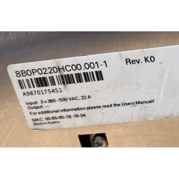 Variateur ACOPOS multi P0220 B&R 8B0P0220HC00.001-1 Rev.K0 COMAU CR10140383