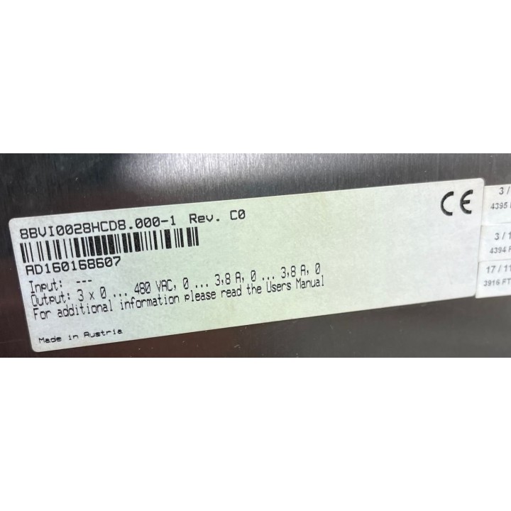 Variateur ACOPOS multi 10028D B&R 8BVI0028HCD8.000-1 Rev. C0 COMAU CR10141183