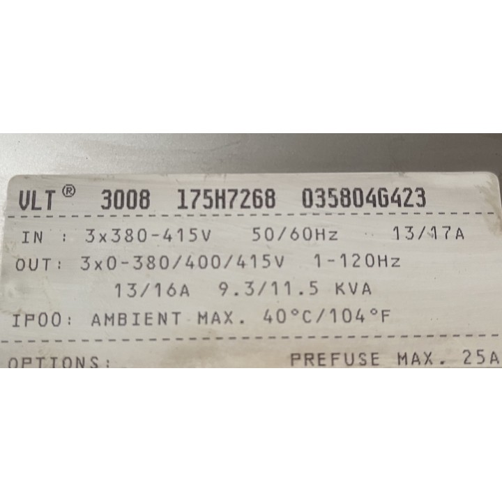 DANFOSS VLT 3008 175H7268 035804G423