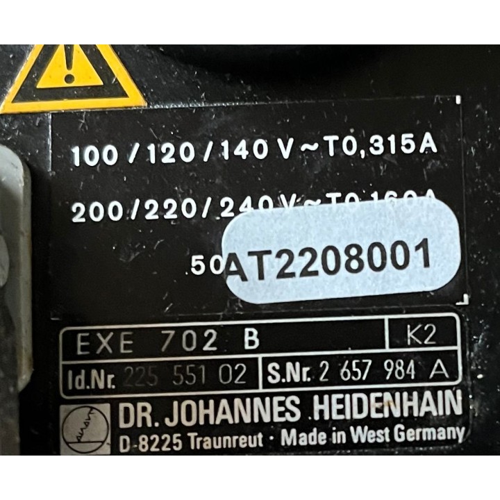 Boitier HEIDENHAIN EXE 702B Id.Nr. 225 551 02
