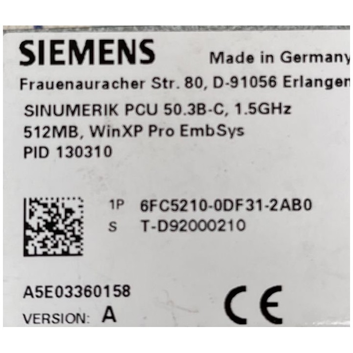 PCU SIEMENS 6FC5210-0DF31-2AB0