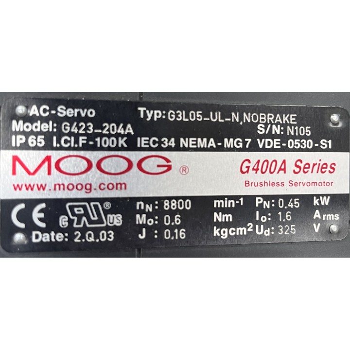 Moteur MOOG G423-204A G3L05-UL-N
