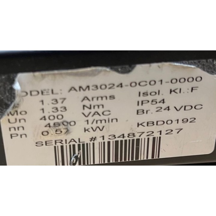 Moteur BECKHOFF AM3024-0C01-0000