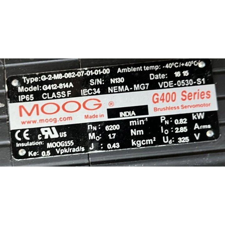 Moteur MOOG G412-814A G-2-M8-062-07-01-01-00