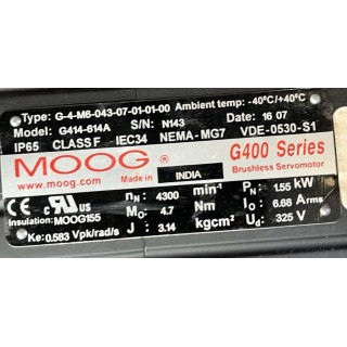 Moteur MOOG G414-614A G-4-M6-043-07-01-01-00