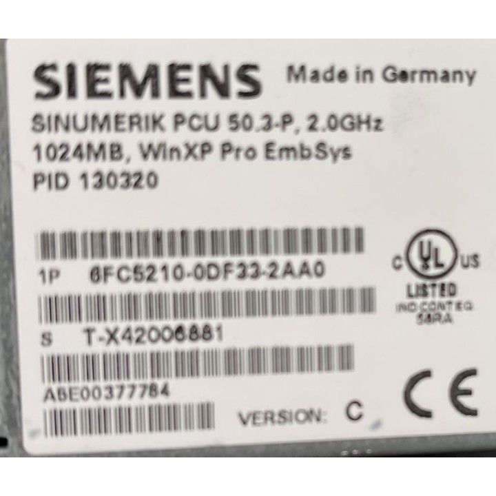 SINUMERIK PCU 50.3-P SIEMENS 6FC5210-0DF33-2AA0