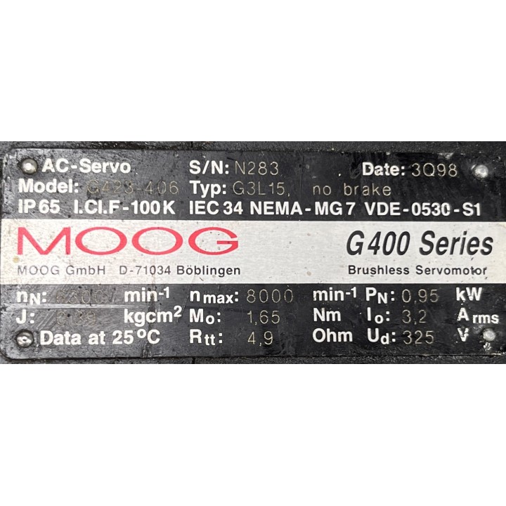 Moteur MOOG G423-406 G3L15