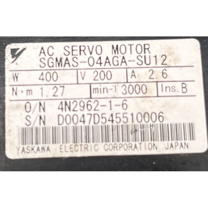 Moteur Yaskawa SGMAS-04AGA-SU12