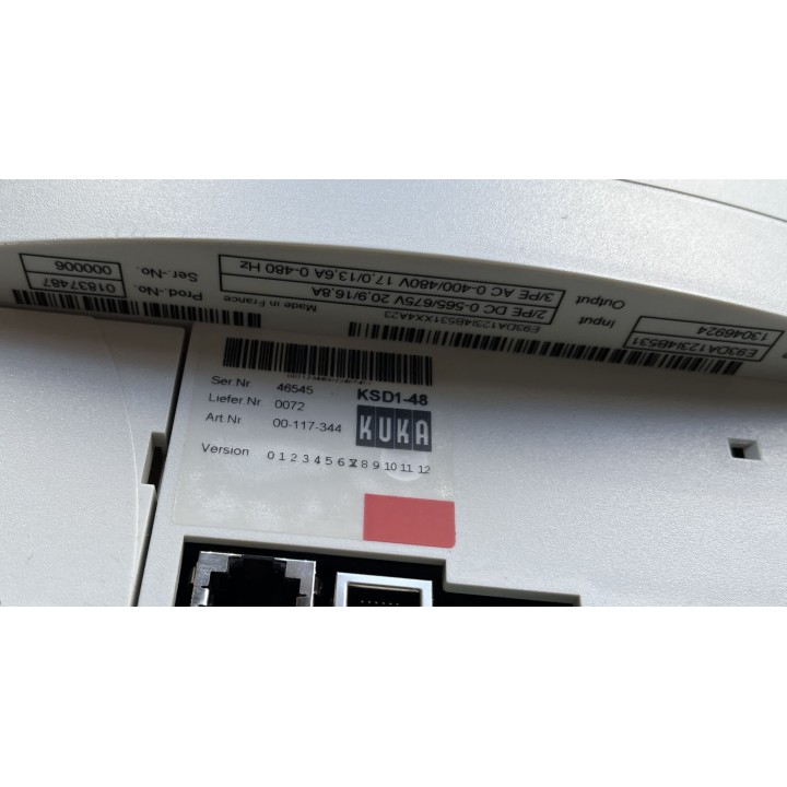 Variateur KUKA KSD1-48 KUKA 00-117-344 KUKA E93DA123i4B534