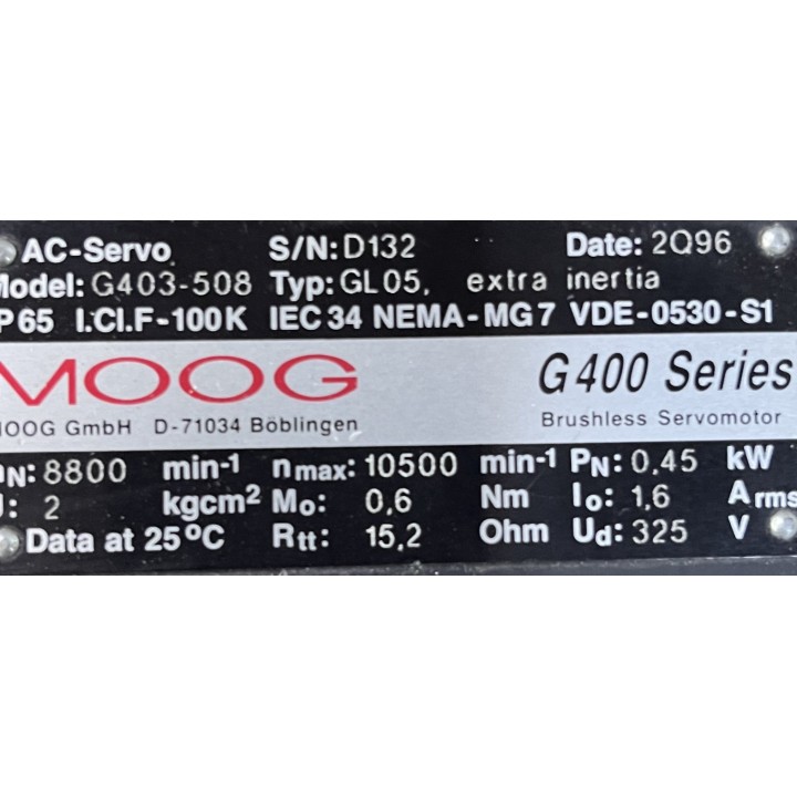 Moteur MOOG G403-508 GL05