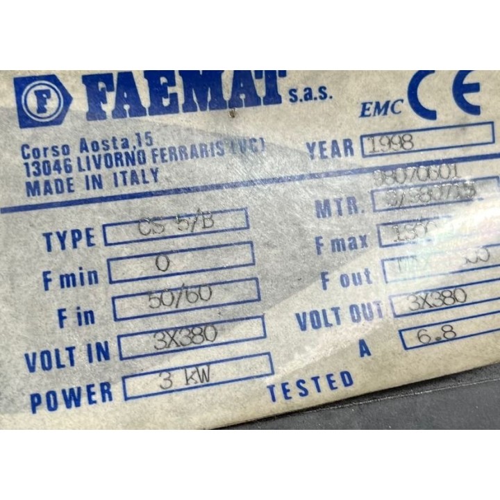 Variateur FAEMAT CS 5/B 3kW